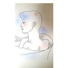Jean Cocteau - Bath - Original Handcolored Lithograph 10