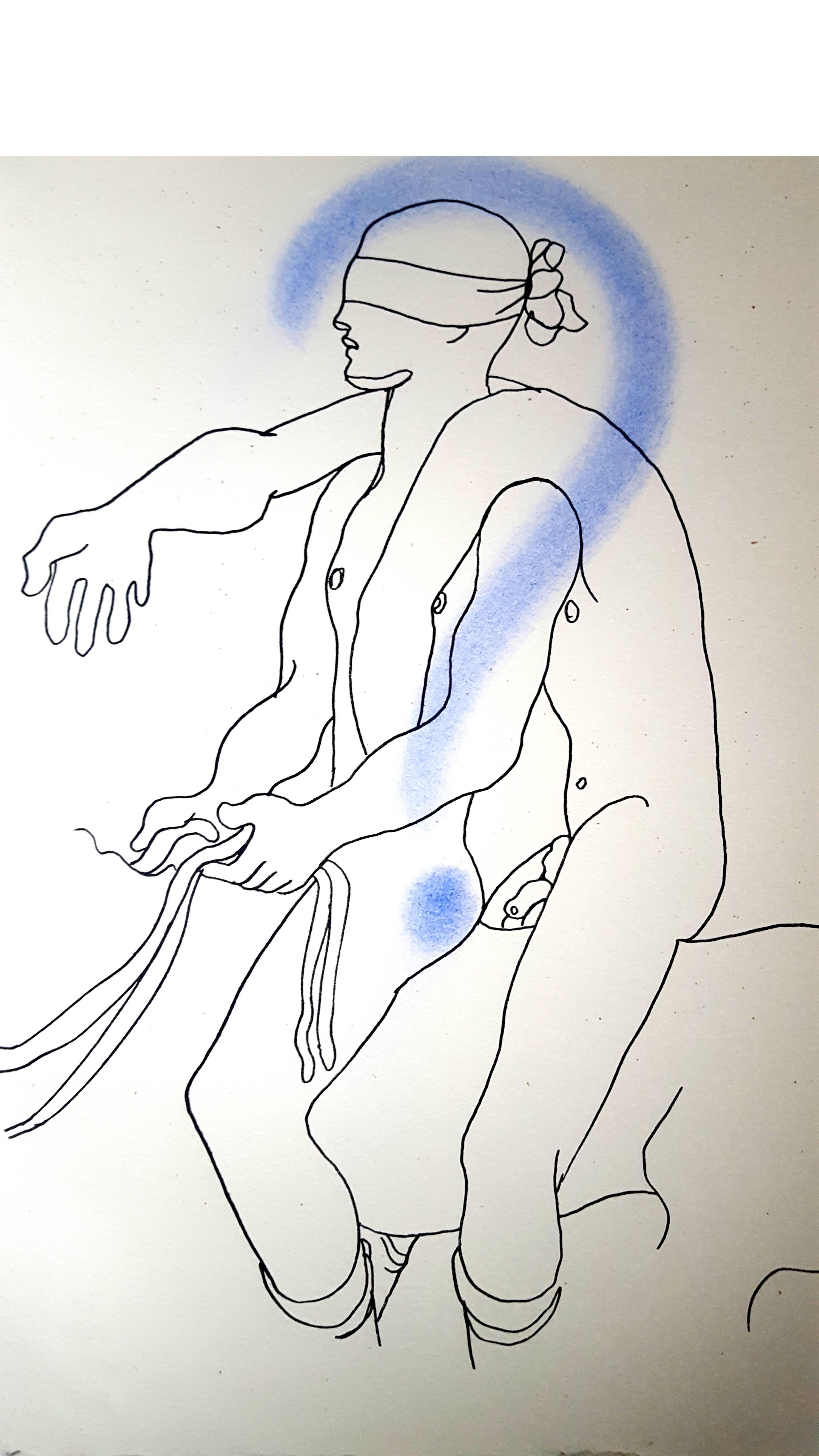 Jean Cocteau
White Book - Autobiography about Cocteau's discovery of his homosexuality. The book was first published anonymously and created a scandal.
Original Handcolored Lithograph
Dimensions: 28.4 x 22.8 cm
Edition of 380 on Vélin d’Arche
Paris,