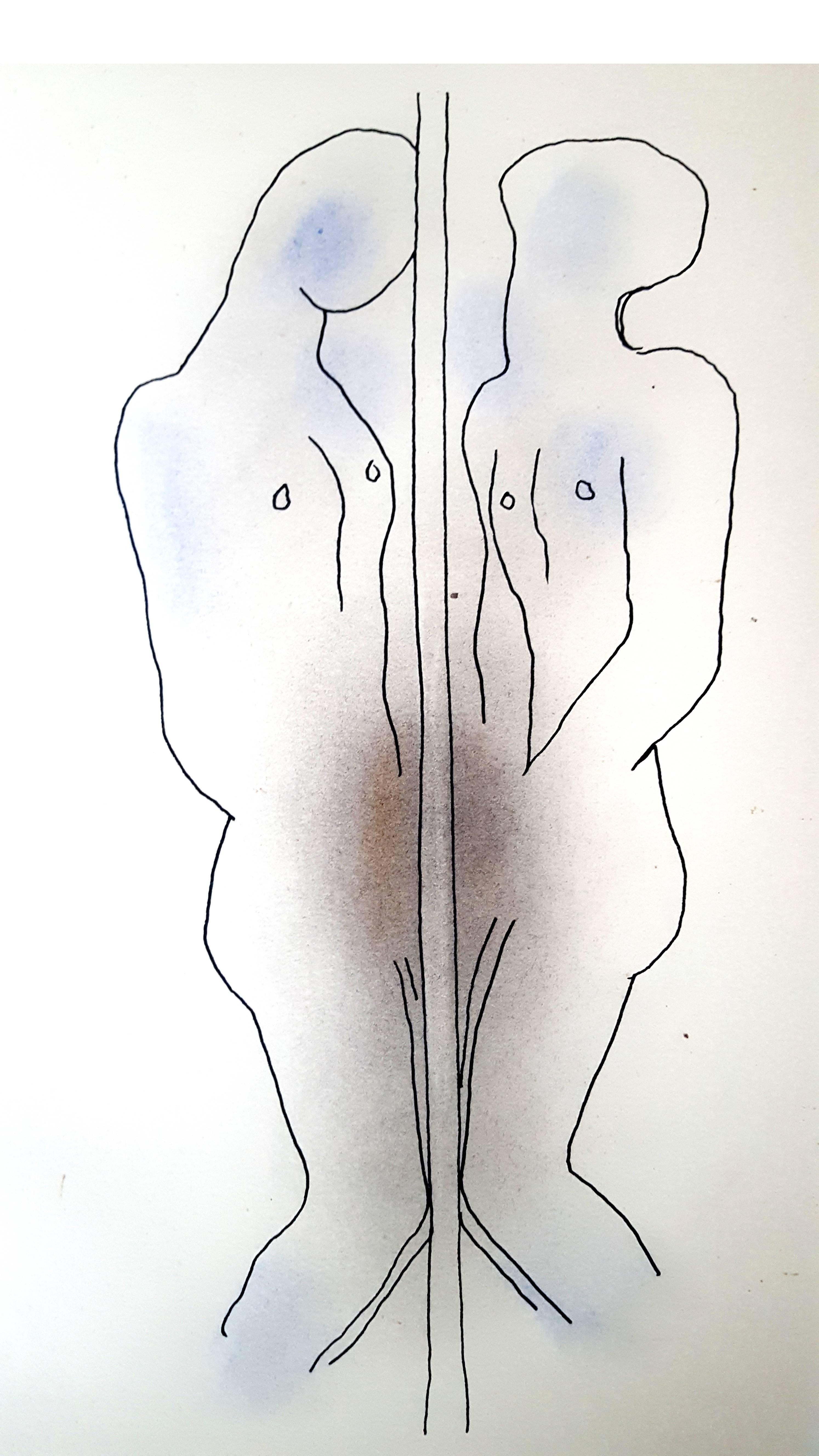 Jean Cocteau - Dualità - Litografia originale colorata a mano