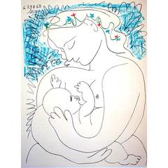 Vintage  After Pablo Picasso - Maternity - Lithograph