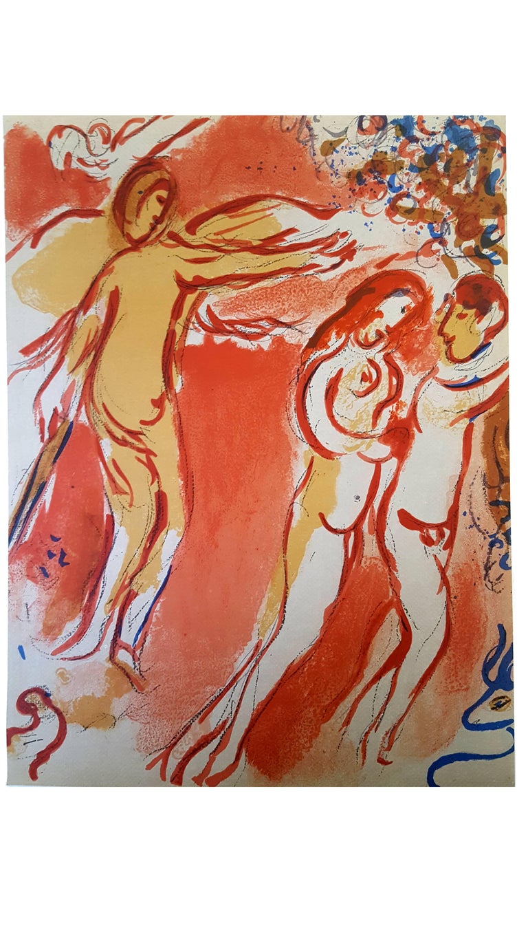 Marc Chagall - Marc Chagall - The Bible - Paradise - Original Lithograph  For Sale at 1stDibs