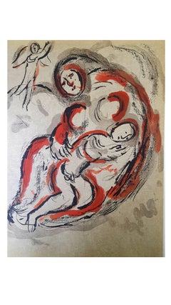 Marc Chagall – Die Bibel – Hagar in der Wüste – Originallithographie