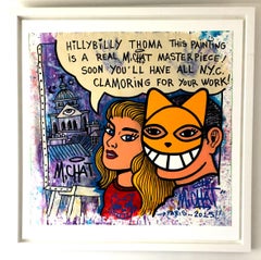 M.Chat - Untitled -  Street Art Signed Painting