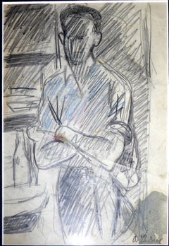 Auguste Chabaud - Bistrot Scene - Original Drawing