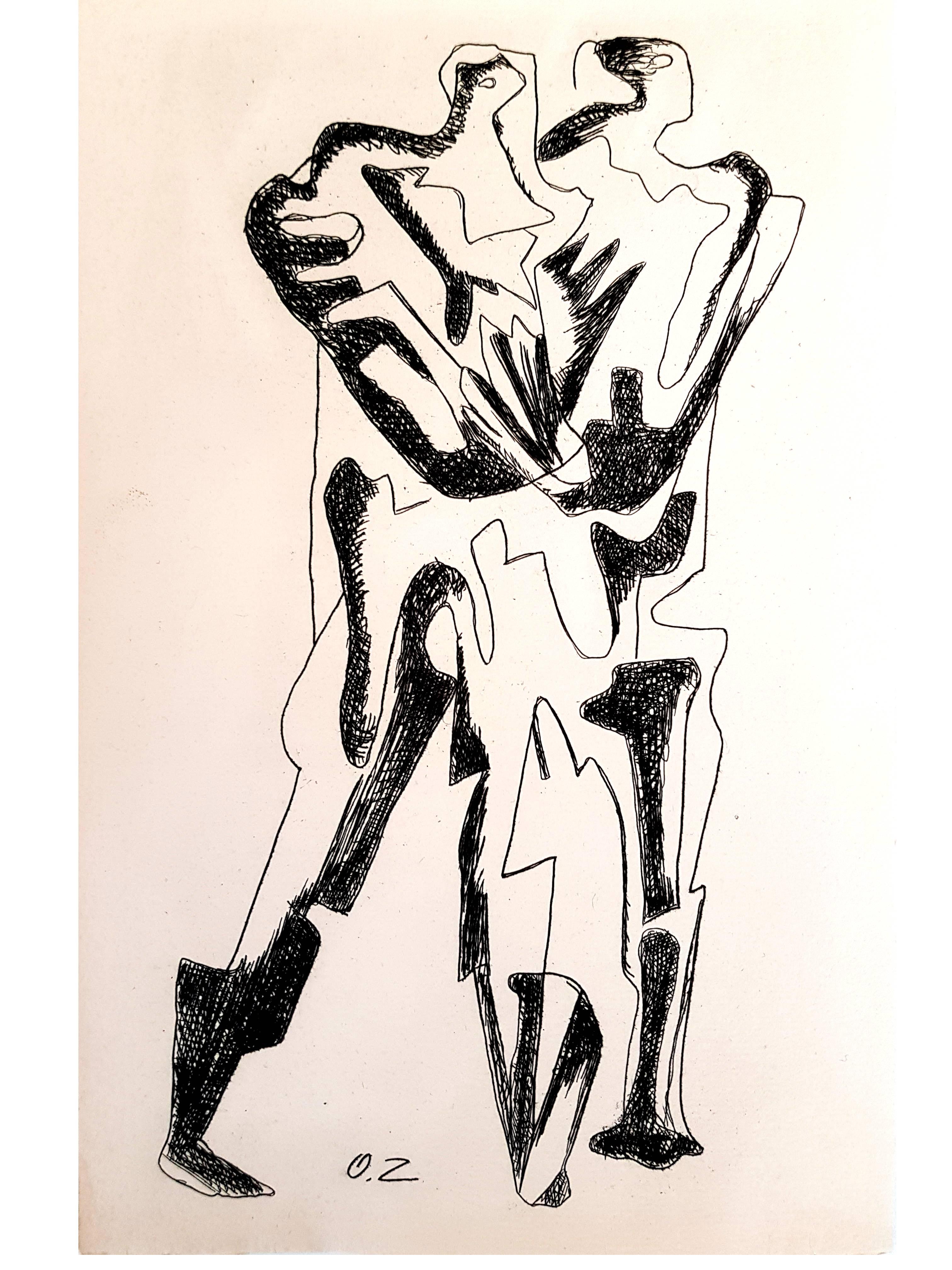 Ossip Zadkine - Der letzte Schritt - Original-Radierung