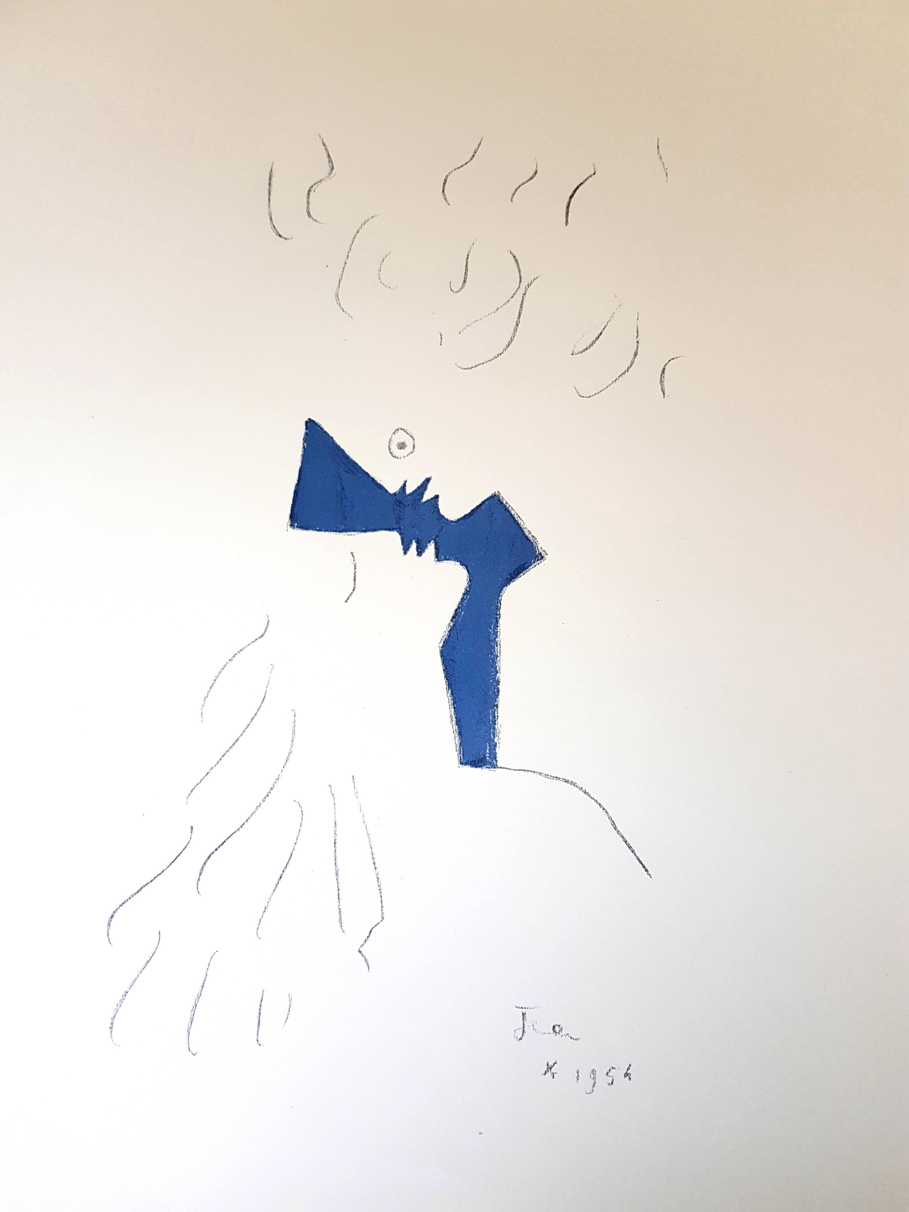 Jean Cocteau - Under the Fire Coat - Lovers - Original Lithograph
Signed &quot;Jean&quot; in the plate and dated 1954 in the plate.
Joseph Forêt Editions
Dimensions: 41 x 33 cm
Vellum paper.

Jean Cocteau

Writer, artist and film director Jean