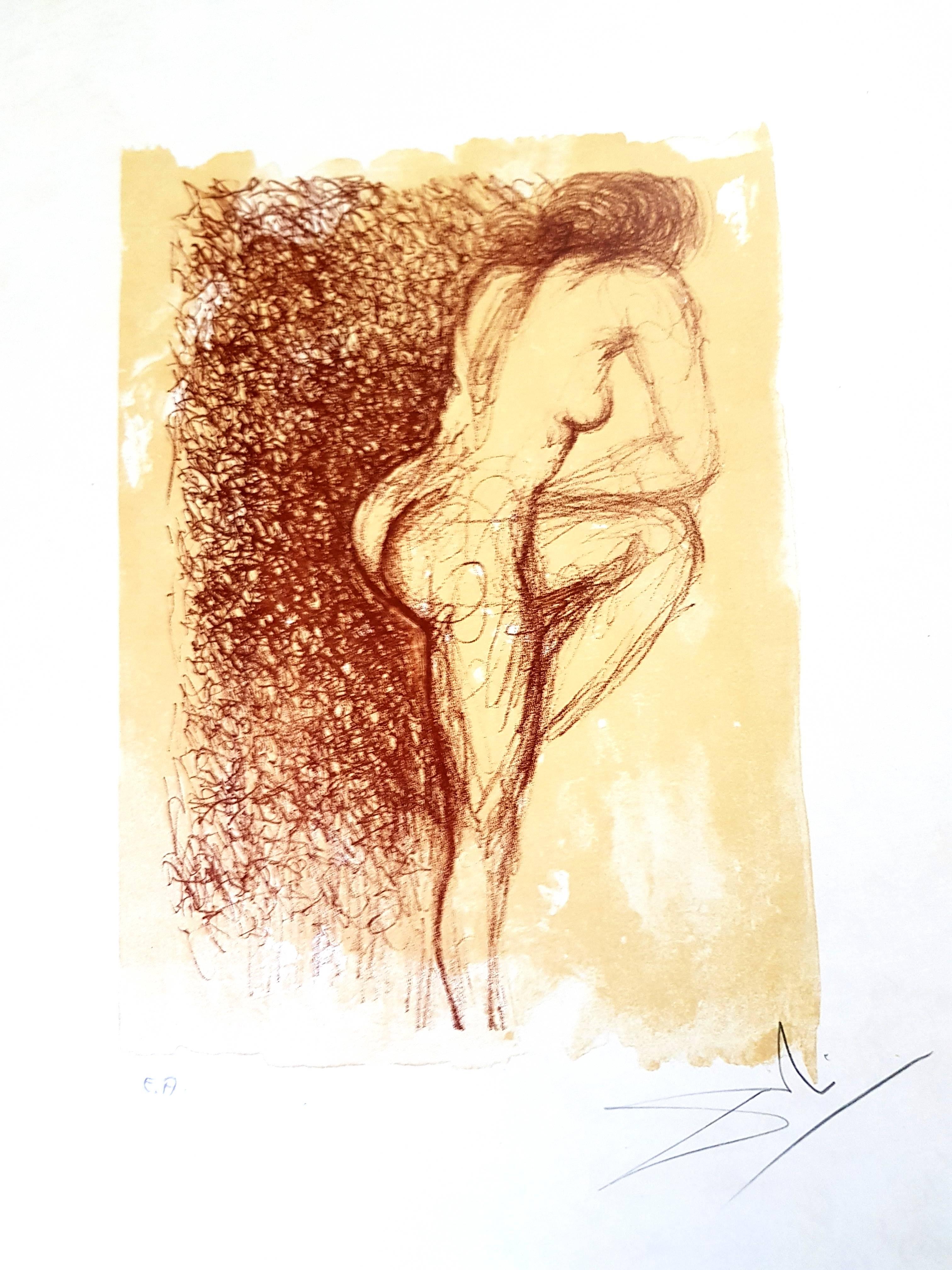Salvador Dalí Nude Print - Salvador Dali - Gala - Original Handsigned Lithograph