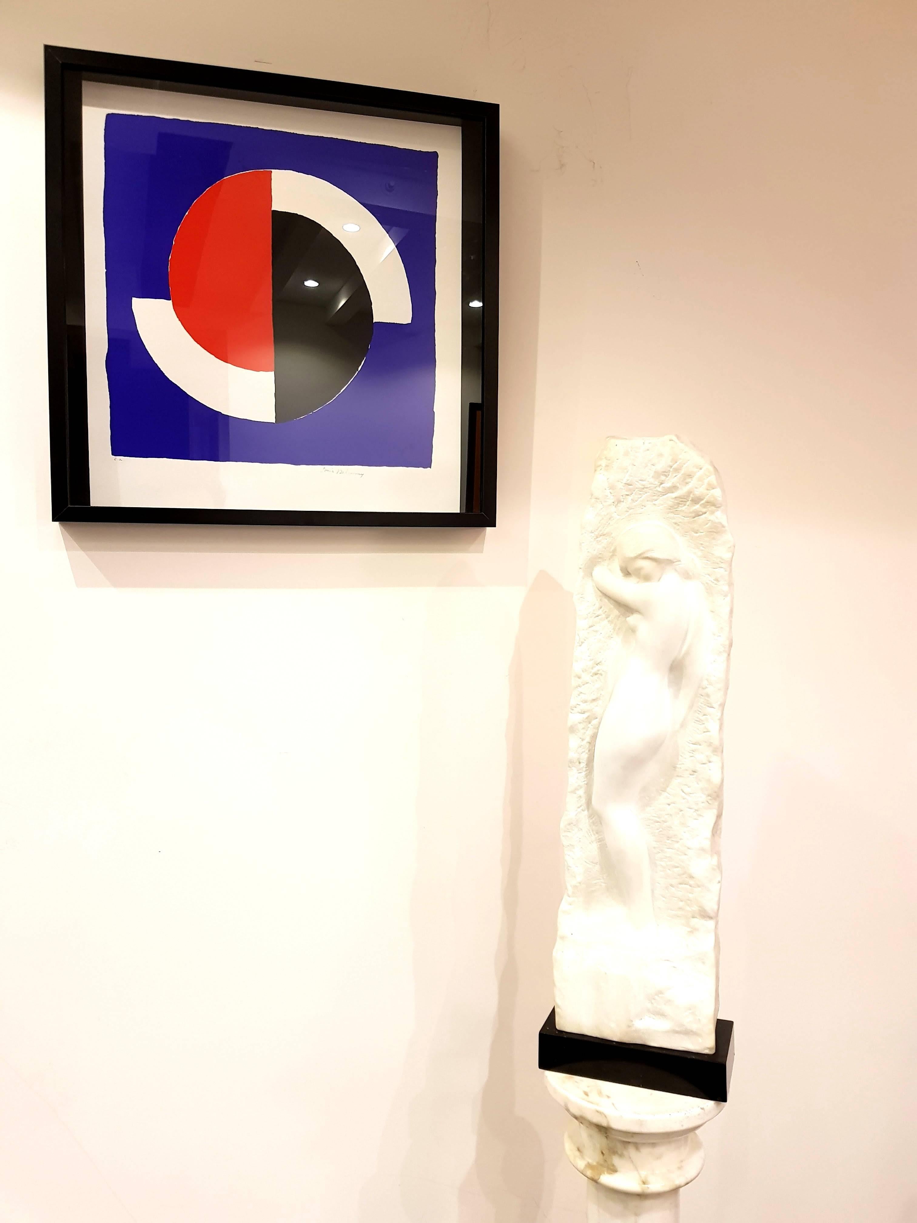 Sculpture unique en marbre Art Déco d'Amedeo Gennarelli - Blanc Figurative Sculpture par Amadeo Gennarelli