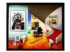 Ferjo - Interno surrealista - Olio su tela firmato