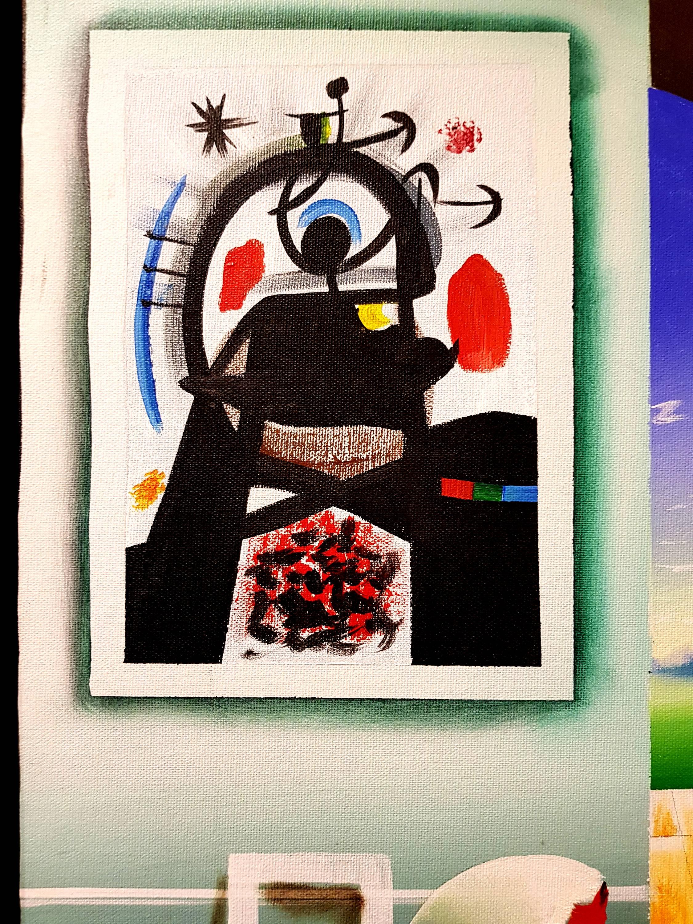 Ferjo - Interior Surrealista - Firmado Óleo sobre Lienzo en venta 4