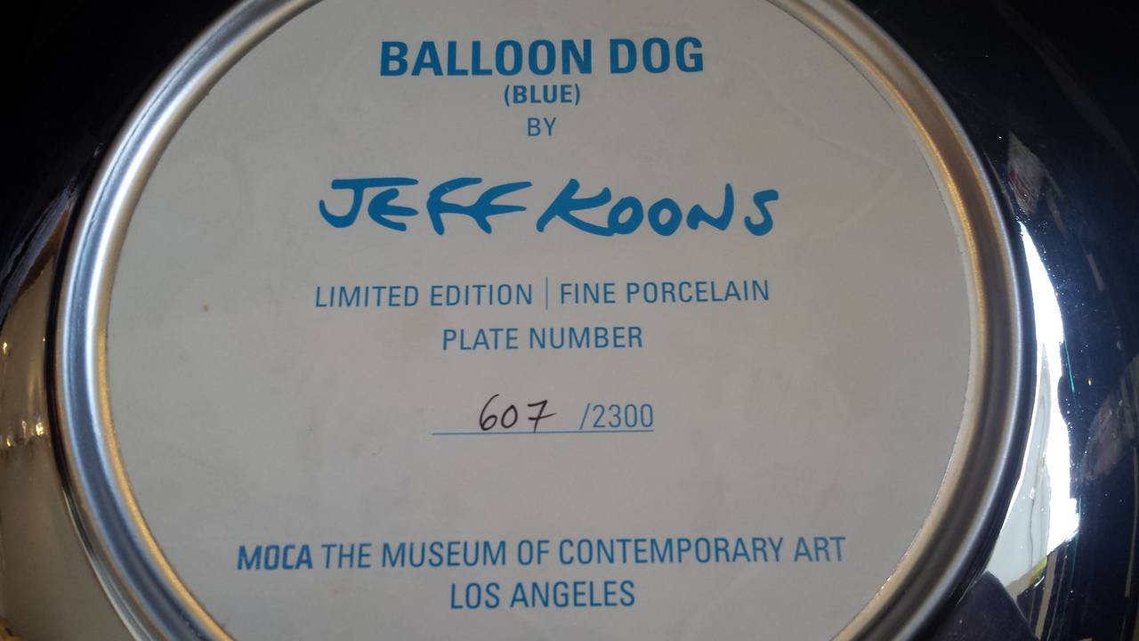 Jeff Koons Blue Baloon Dog Sculpture 1