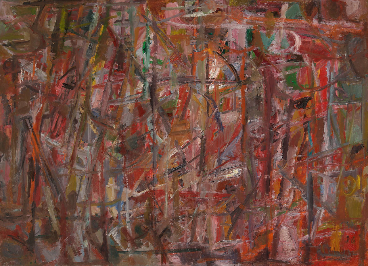 Abstract Painting David Lan Bar - Bar David Lan - Composition - 1956