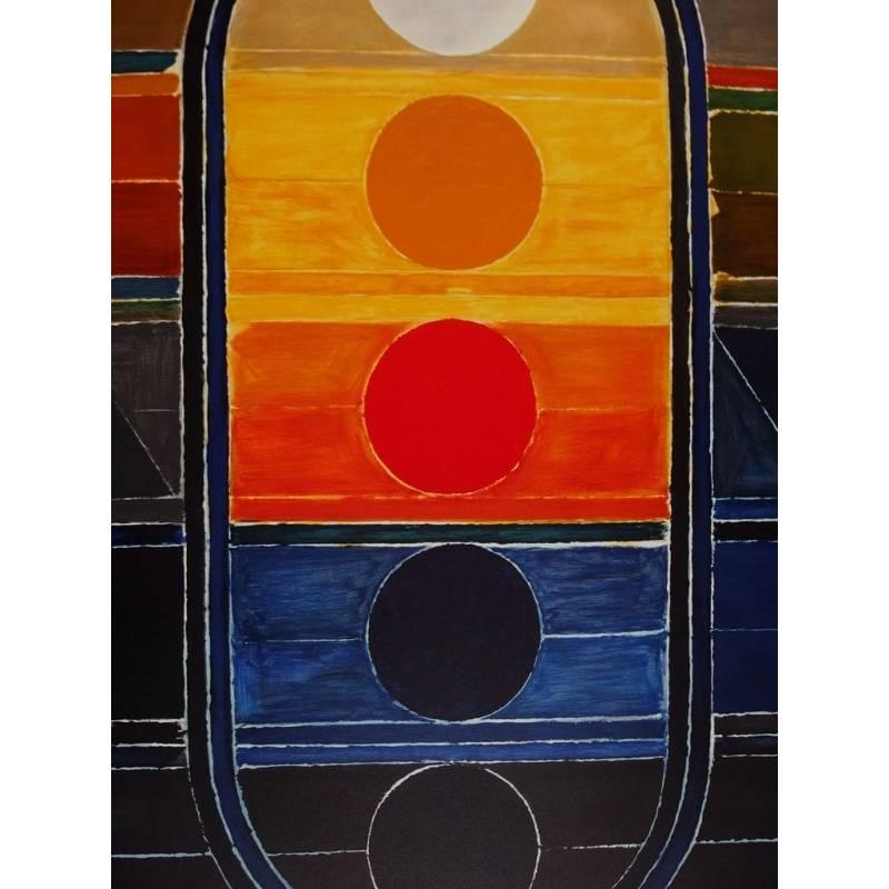 Sayed Haider Raza
Original Lithograph
Signed and Numbered in pencil
Title: Five Elements
Edition: 150
Dimensions: 92 x 73 cm 
