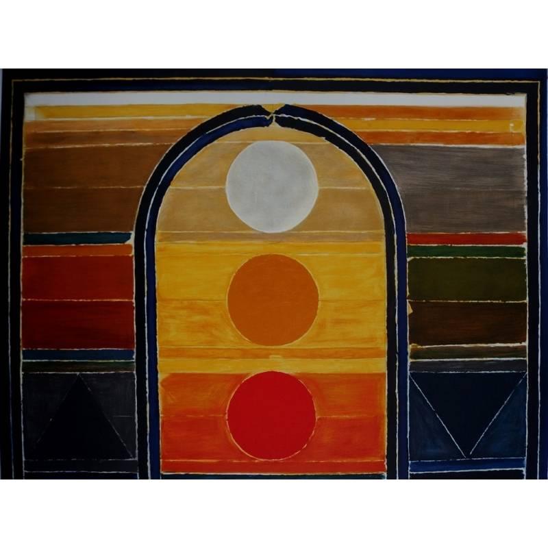 Sayed Haider Raza - Five Elements - Signed Lithograph For Sale 1