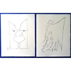 Portfolio of 12 Original Signed Lithographs - Jean Cocteau - Under the Iron Coat