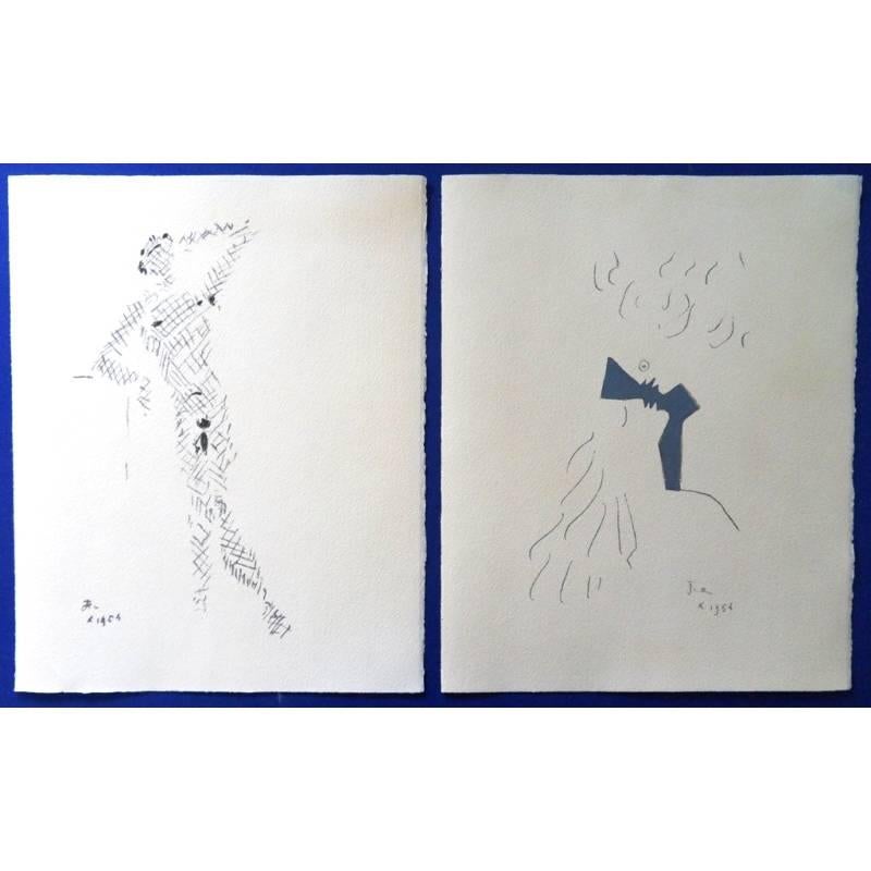 Portfolio of 12 Original Signed Lithographs - Jean Cocteau - Under the Iron Coat 3