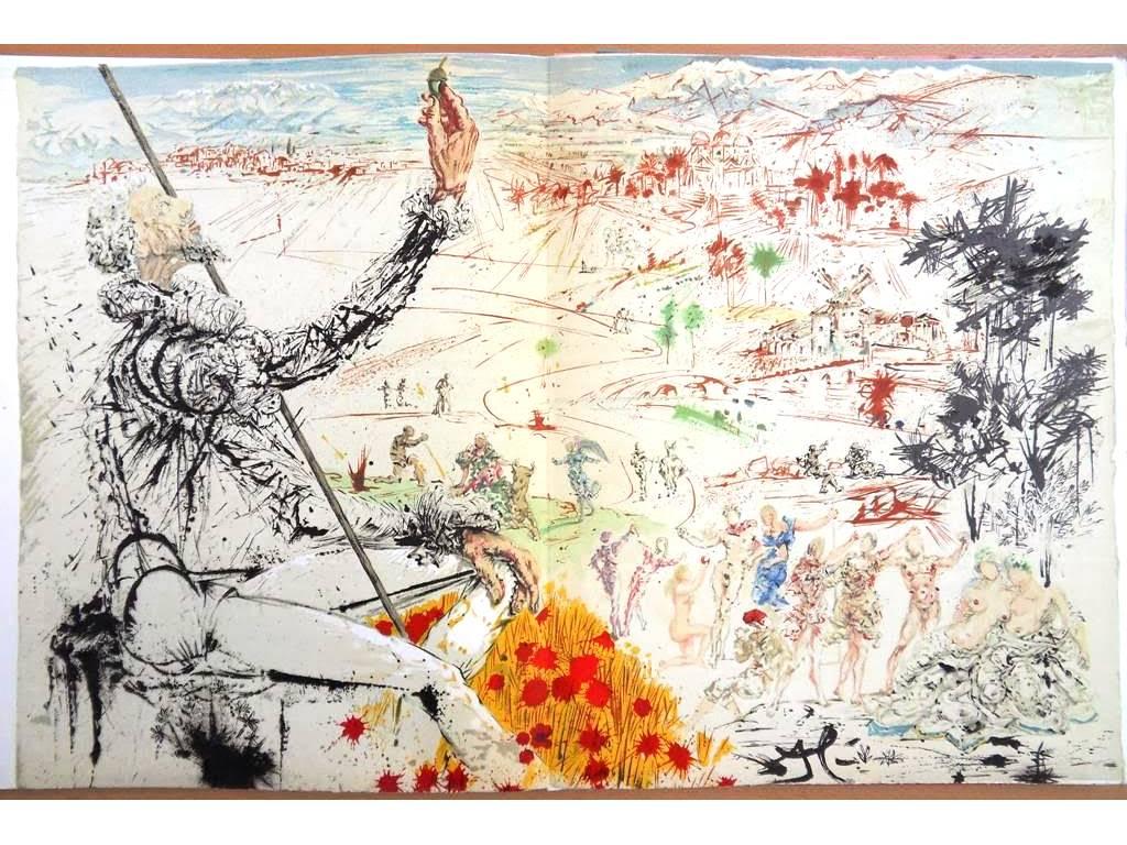 Salvador Dali - Pages Choisies de Don Quichotte - 12 Original Lithographs - Print by Salvador Dalí