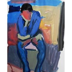Pierre Ambrogiani - Thinker - Signed Painting