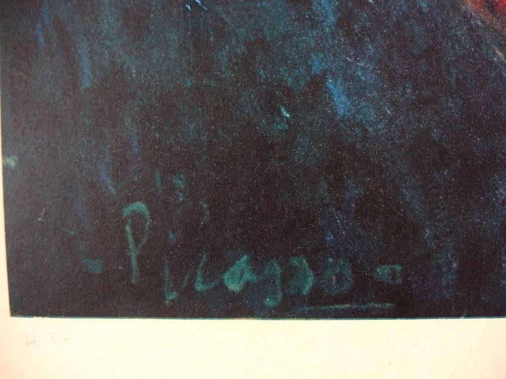 Pablo Picasso (After) - Handsigned - Harlequin's Lithograph 5