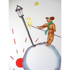 Antoine de saint Exupery - Little Prince - The Lighter - Original Lithograph