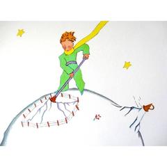 Antoine de saint Exupery - Little Prince - Volcano's Sweep - Lithograph