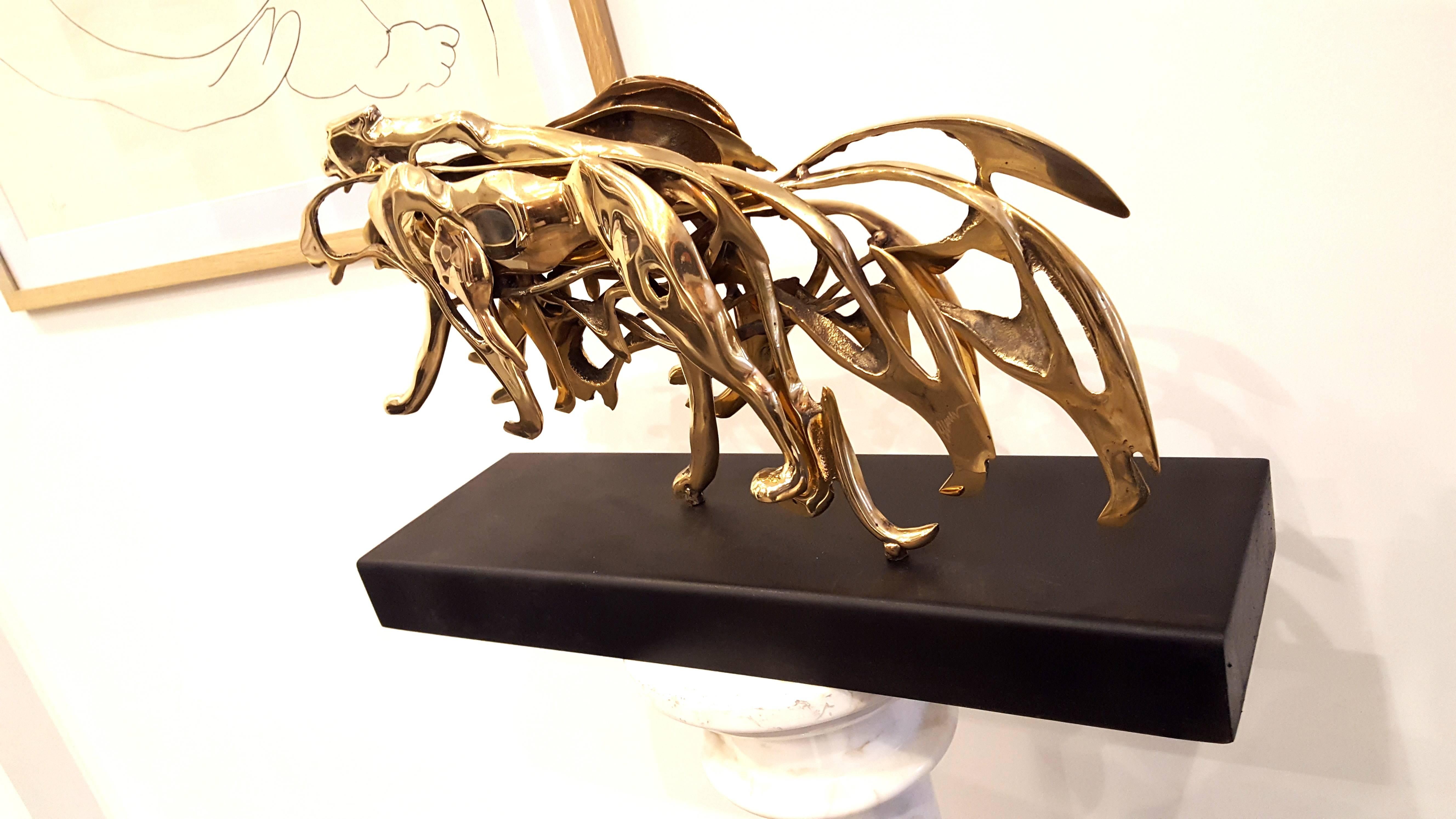 Arman - Gilded Panther - Rare Sculpture 5