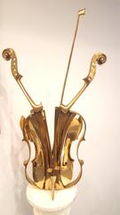Arman -  Venise - Sculpture de violon en bronze doré