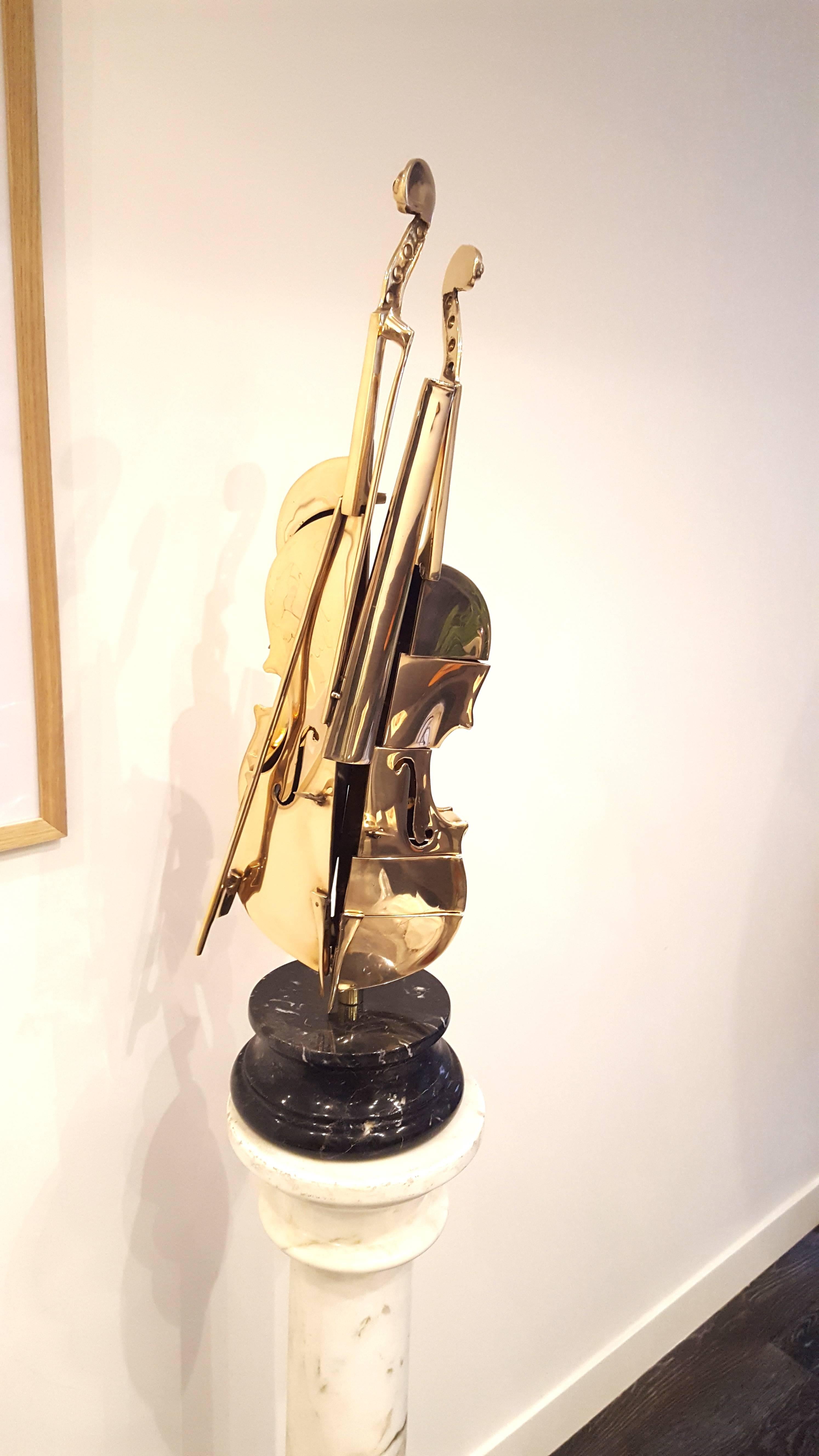 Arman - Bronze-Skulptur - Pizzaiola-Violin 2