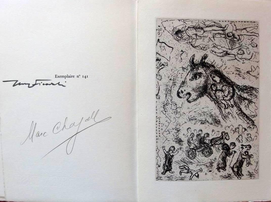 Marc Chagall - Letter to Chagall - Handsigned - Illustrated 5 original etchings 1
