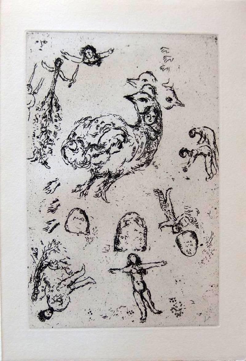 Marc Chagall - Letter to Chagall - Handsigned - Illustrated 5 original etchings 4