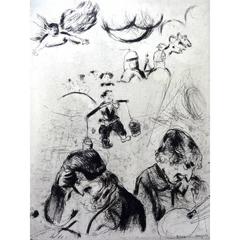 Marc Chagall - For the Lost Souls - Original Etching 2