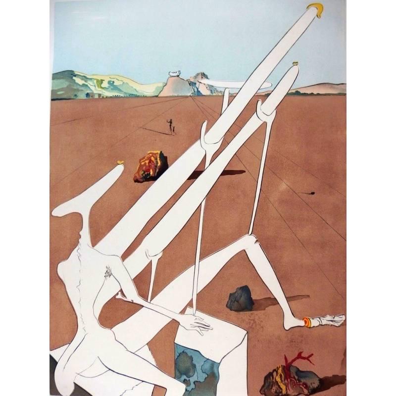 Salvador Dali - Dali Martian - Original handsignierte Radierung – Print von Salvador Dalí