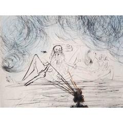Salvador Dali - Faust, Knight on Knees - Original HandSigned Etching