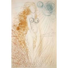 Salvador Dali -  The Birth of Venus - Original HandSigned Etching