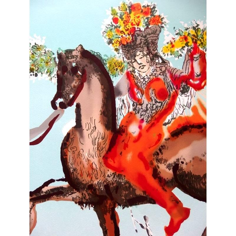Salvador Dali -  Jerusalem-The Mystical Wedding- Original Handsigned Lithograph - Surrealist Print by Salvador Dalí
