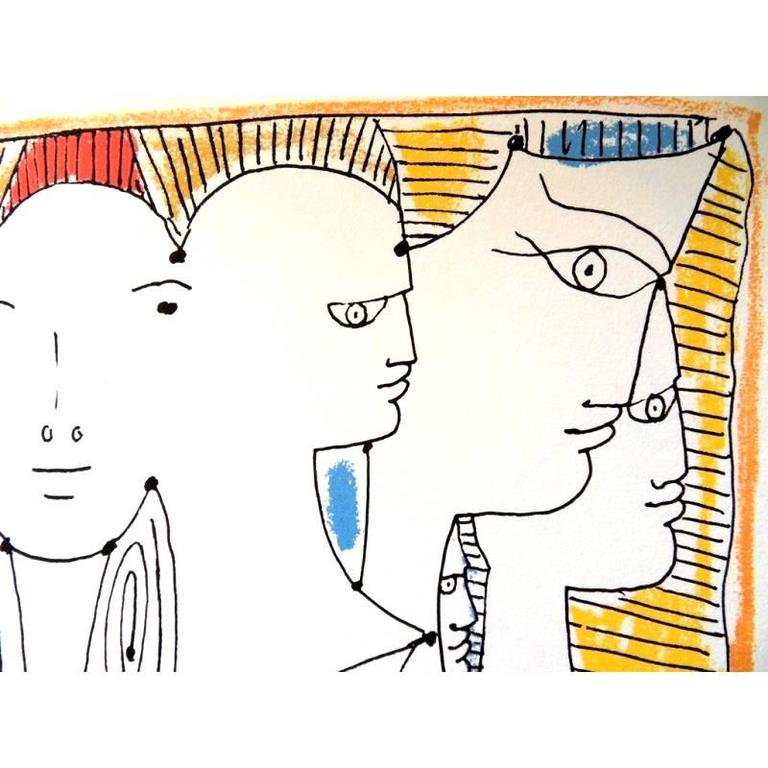 Jean Cocteau - Europe's Diversity - Original Lithograph For Sale 2