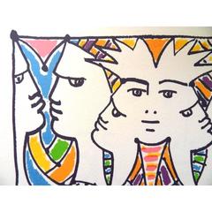 Jean Cocteau - Europe and the World - Original Lithograph