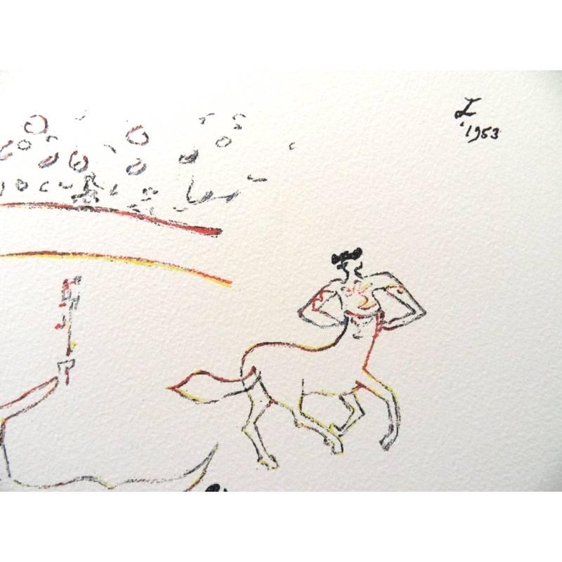 Jean Cocteau -  The Arena - Original Lithograph For Sale 1