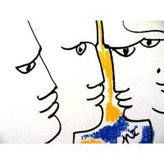 Jean Cocteau - Jean Monnet's Vision - Original Lithograph