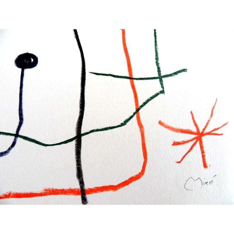 Joan Miró - Abstract Composition - Original Signed Lithograph - White Print by Joan Miró