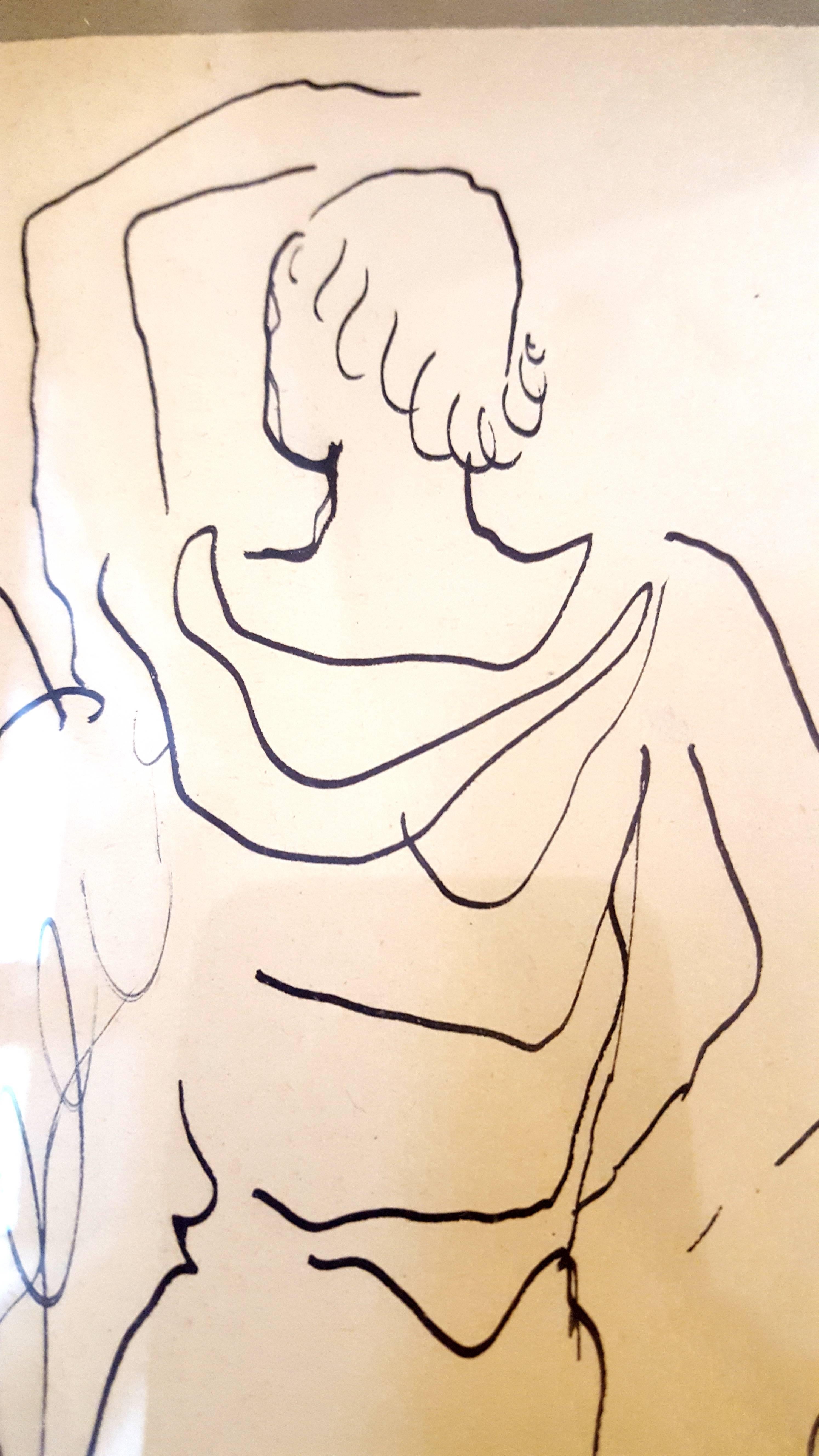 Jean Cocteau - Original Signed Ink Drawing 2
