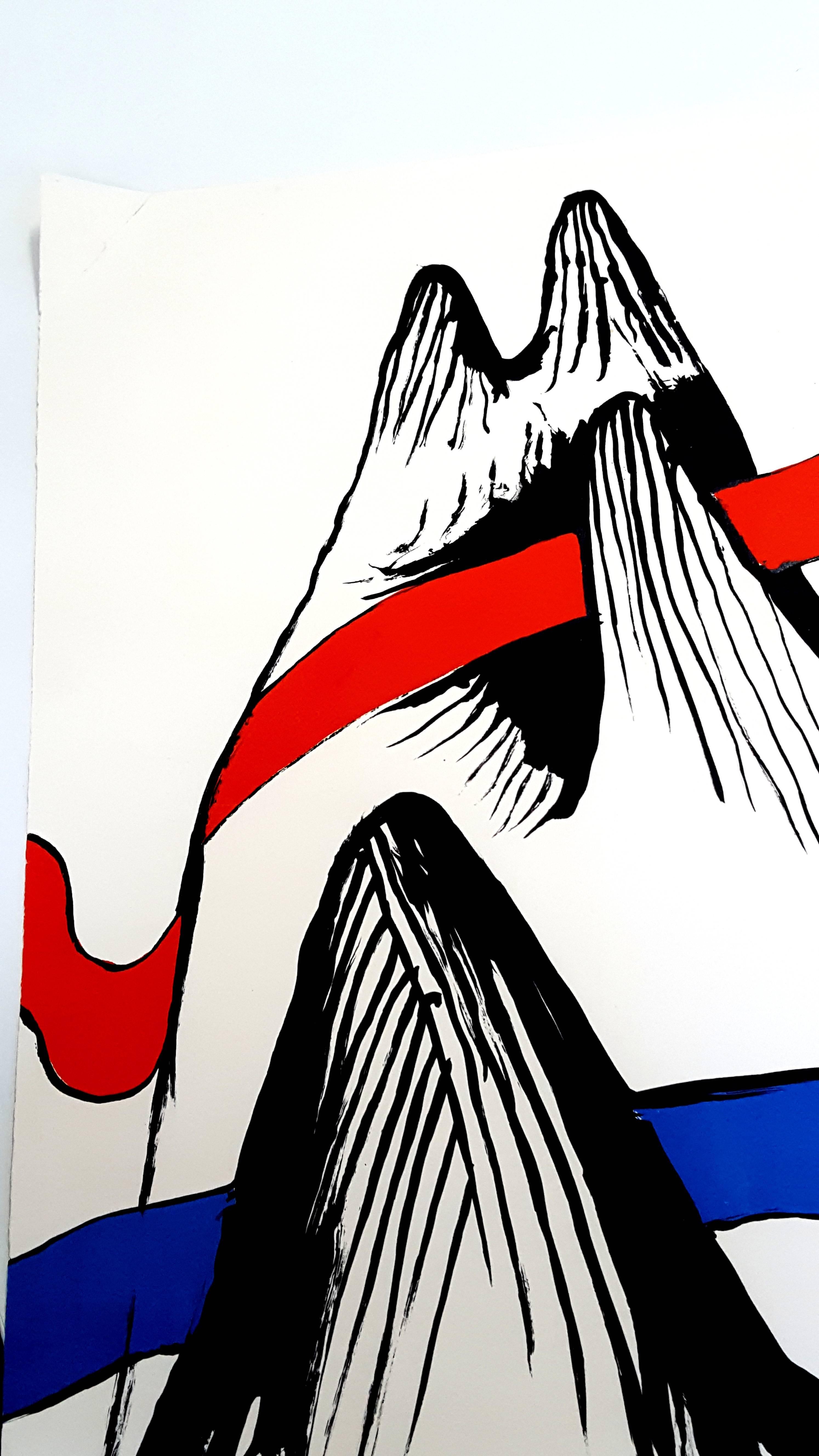 Alexander Calder - Mountain and Sun - Handsigned Lithograph 2