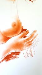 Antoniucci Volti - Torso - Signed Original Sanguine Drawing