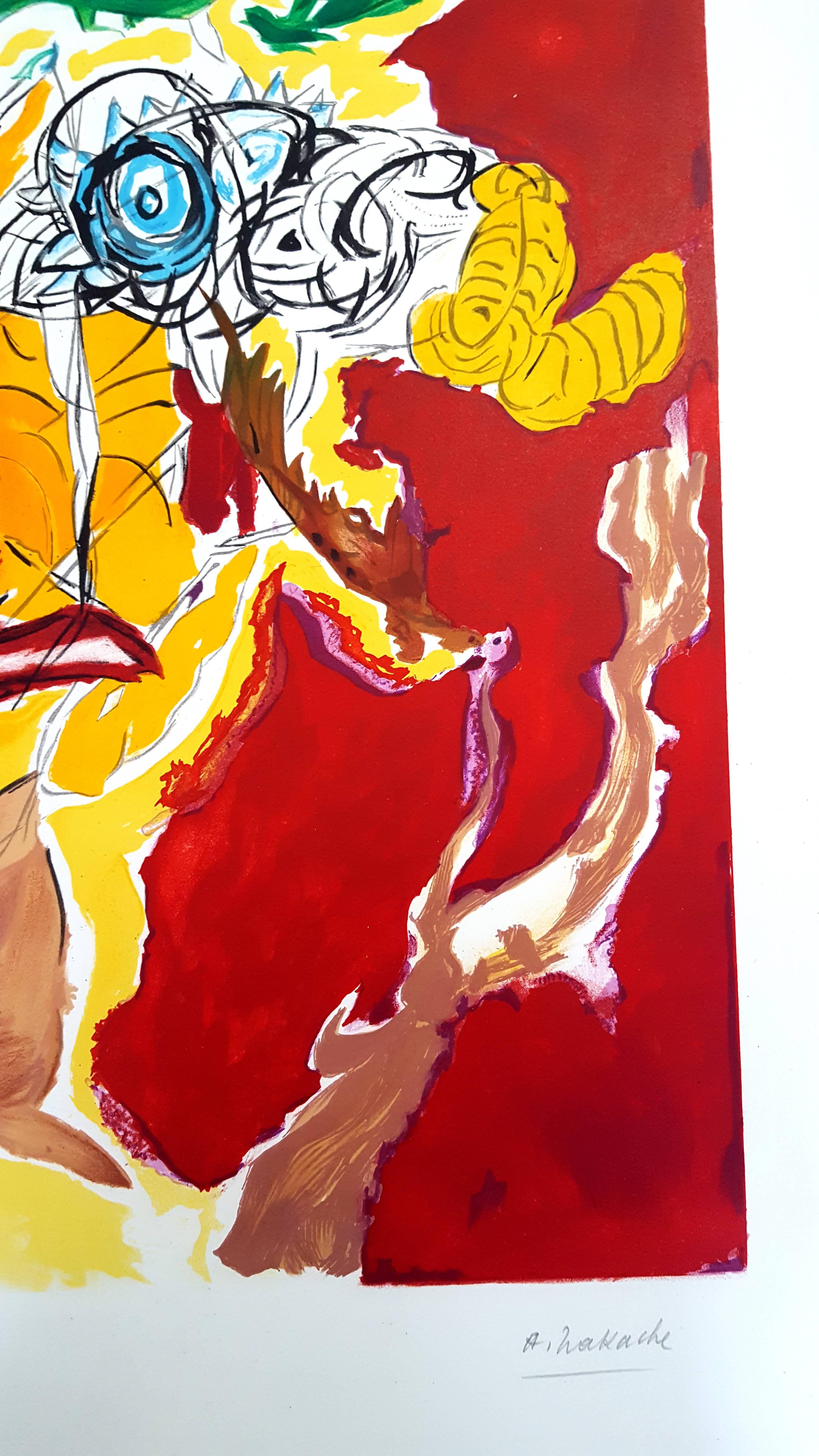 Armand Nakache - Litografia originale firmata con la mano - Ecole de Paris in vendita 7