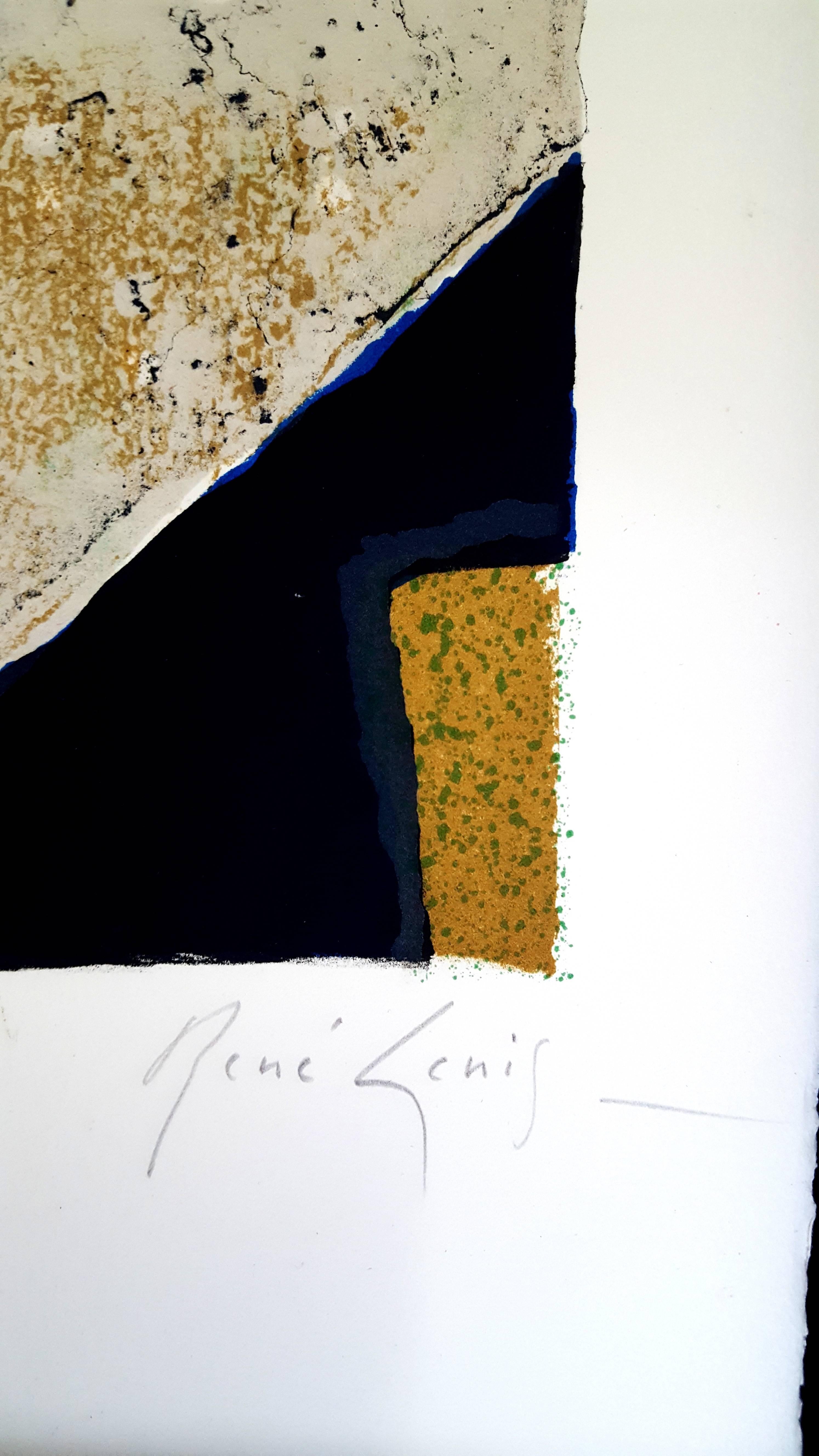 René Lenig 
Original Handsigned Lithograph 
Dimensions: 76 x 54 cm
Edition: HC XXI/XXX
HandSigned and Numbered
Ecole de Paris au seuil de la mutation des Arts
Sentiers Editions 

René Lenig  was one of the great painters of the “Ecole de Paris” and