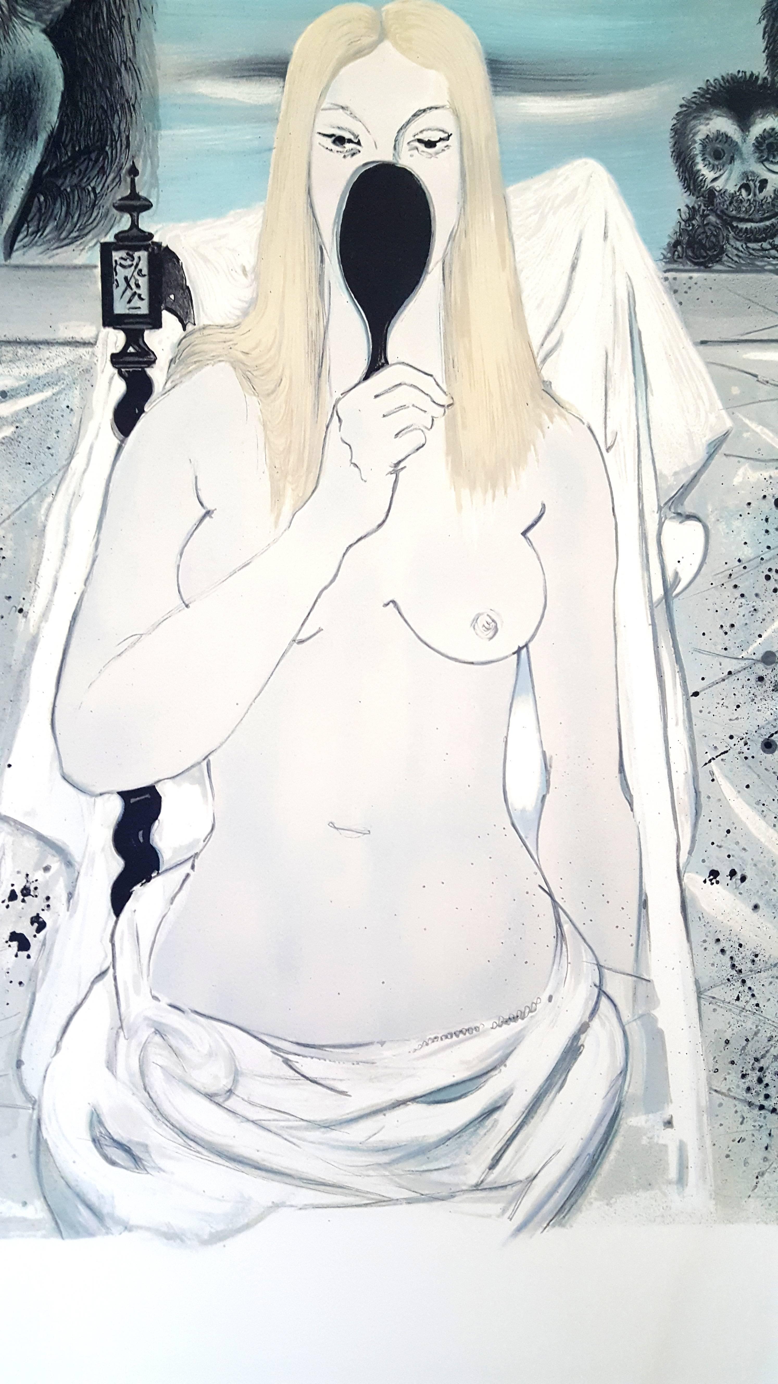 Roger Chapelain-Midy - Original Handsigned Lithograph - Ecole de Paris - Gray Nude Print by Roger Chapelain Midy