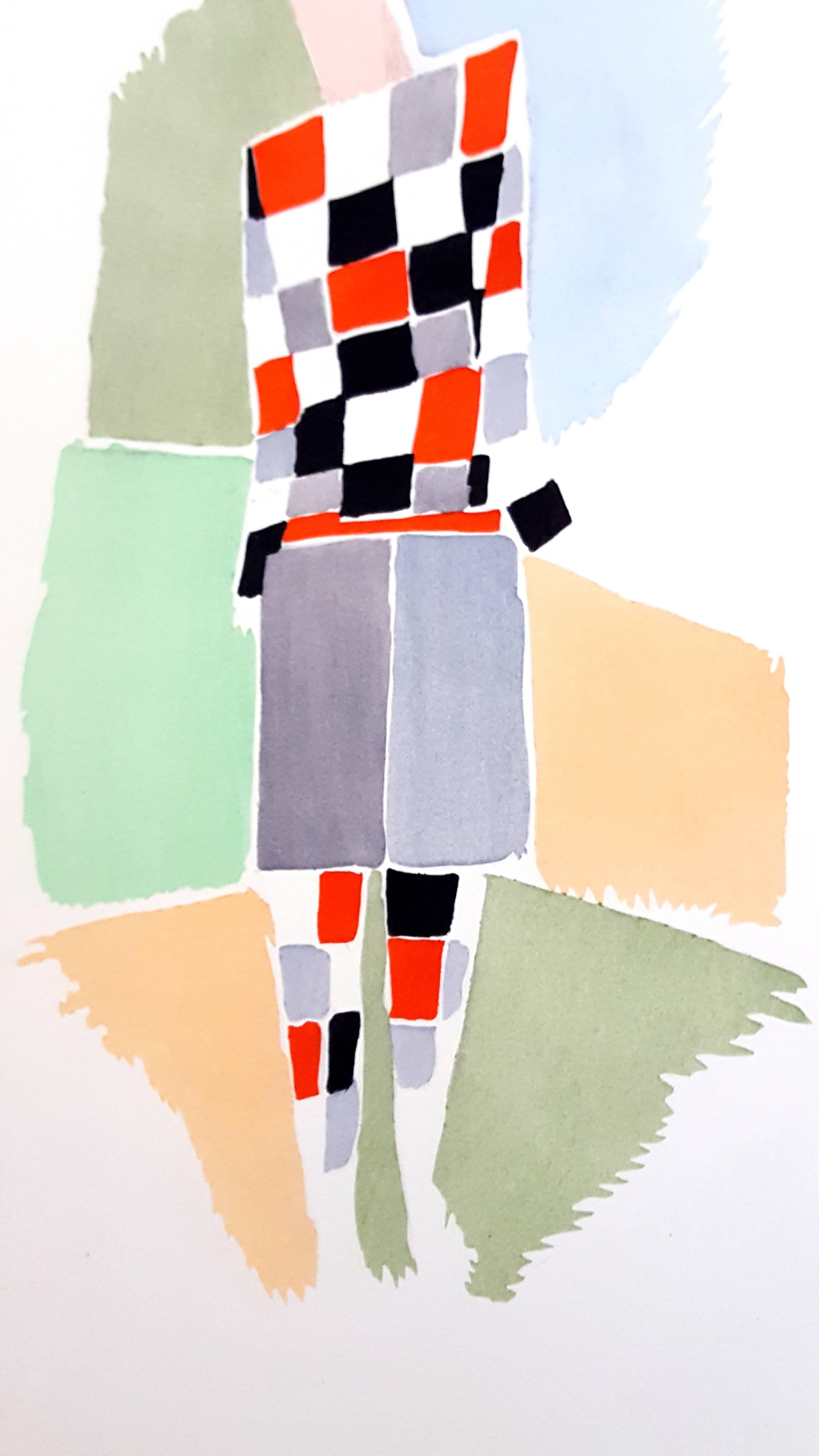 27 Peintures vivantes - Pochoir couleur - Géométrique abstrait Print par (after) Sonia Delaunay