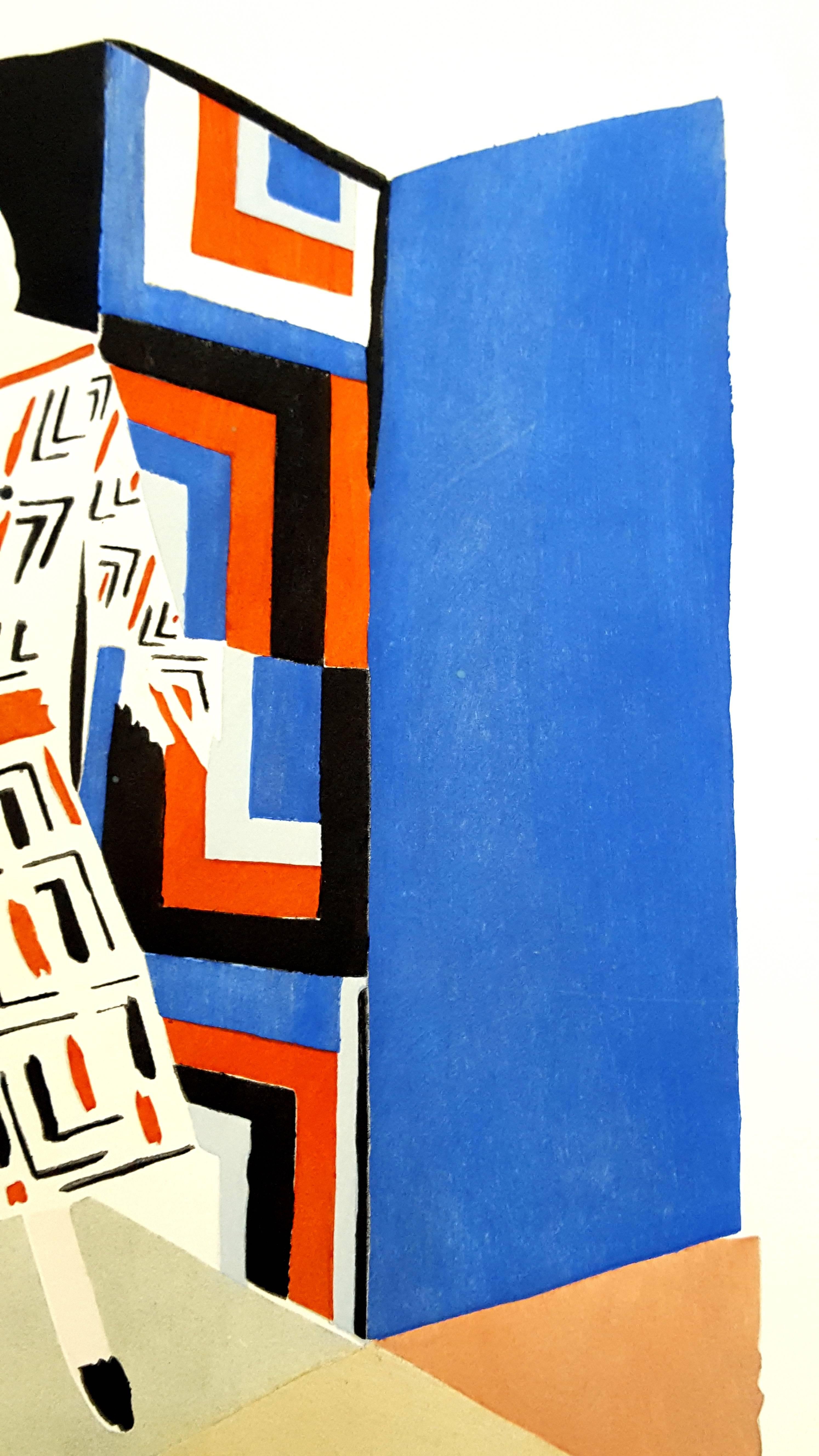 Living Painting - Colour Pochoir - Abstract Geometric Print by (after) Sonia Delaunay