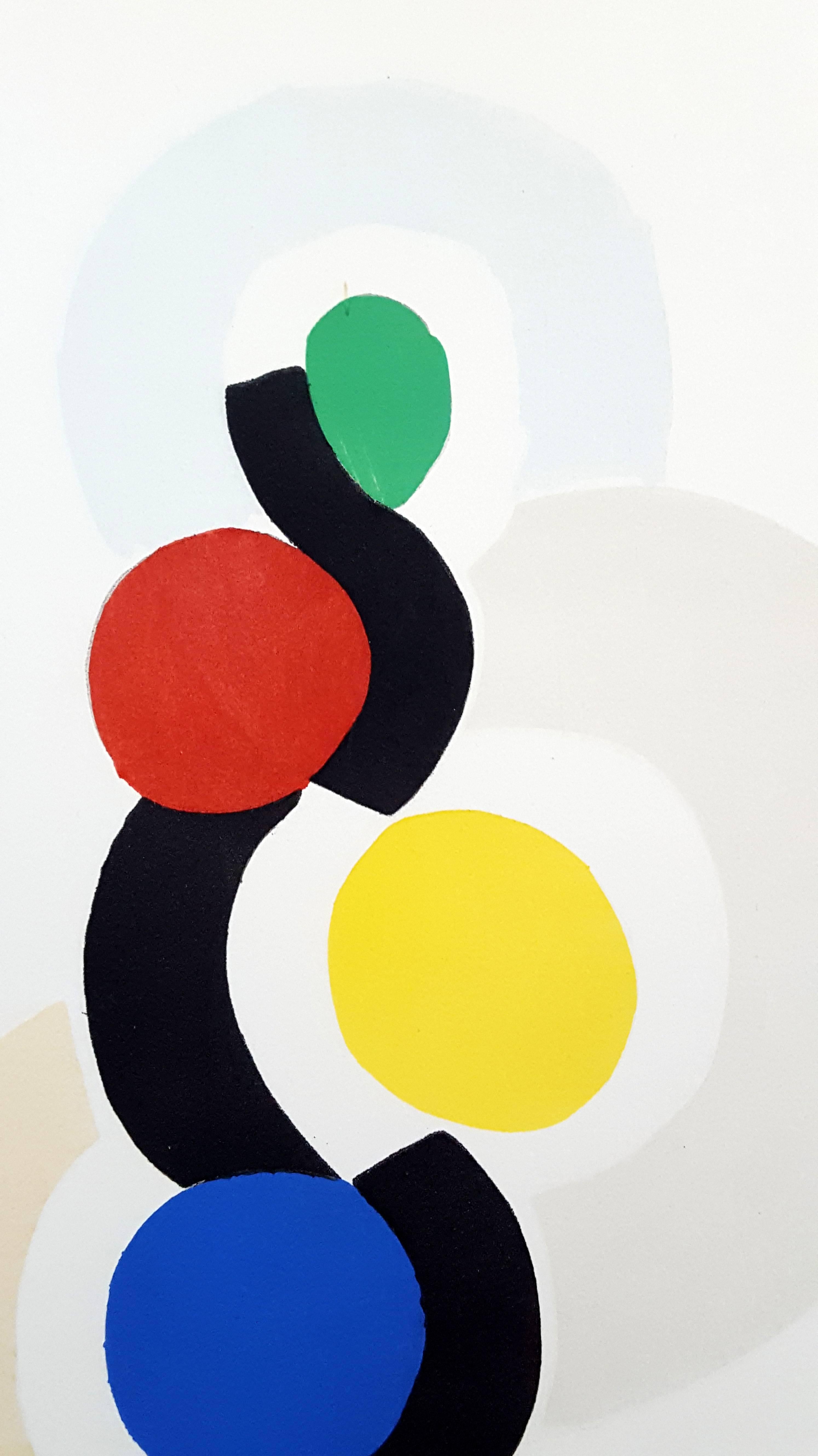  Living Painting - Original Colour Pochoir - Abstract Geometric Print by (after) Sonia Delaunay