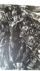 Moreau - Paris, At The Cinema - Original Etching